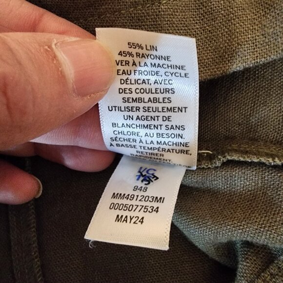 Melrose and Market Crop Linen Blend Blazer NWT Green XL - Picture 11 of 11